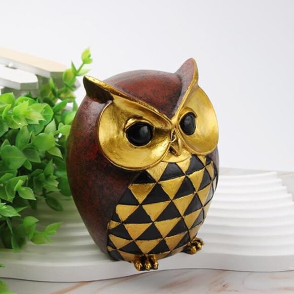 Anthro Owl Decorative Object Figure - Picture 2 of 3